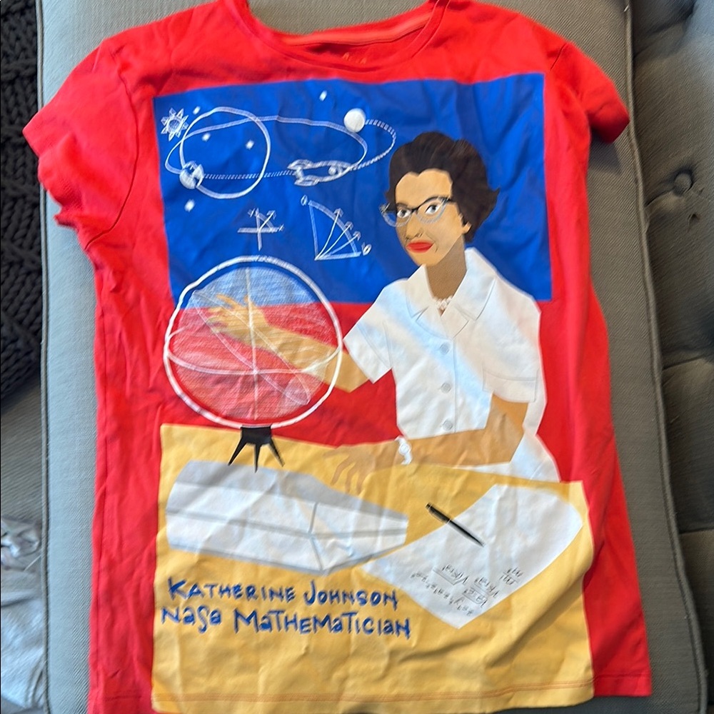 Women's Red NASA Mathematician Graphic Tee